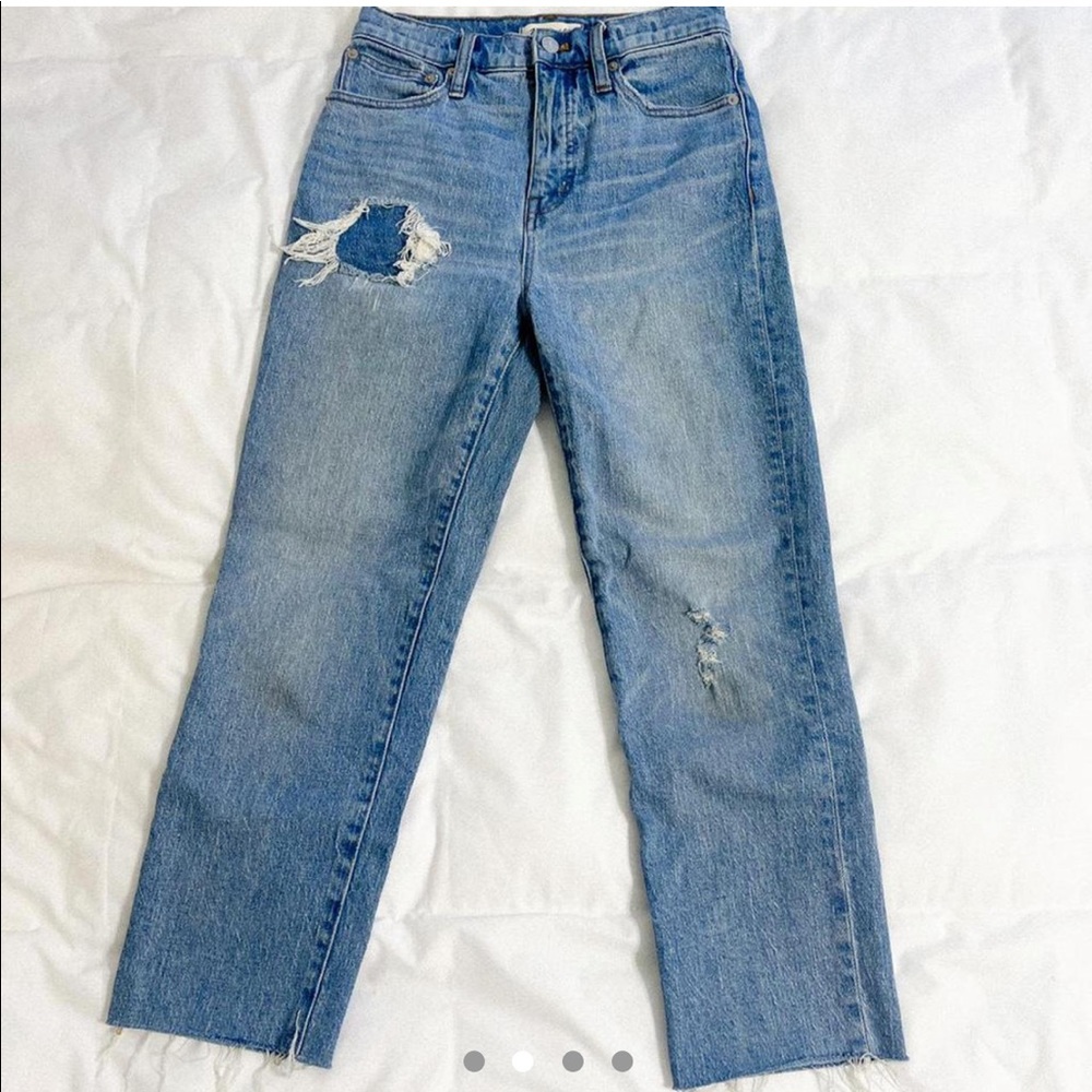 Madewell Classic Straight Jeans in Corrie Wash: Step-Hem Edition - Picture 2 of 4